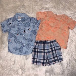 Set of 2 baby boy tops and shorts